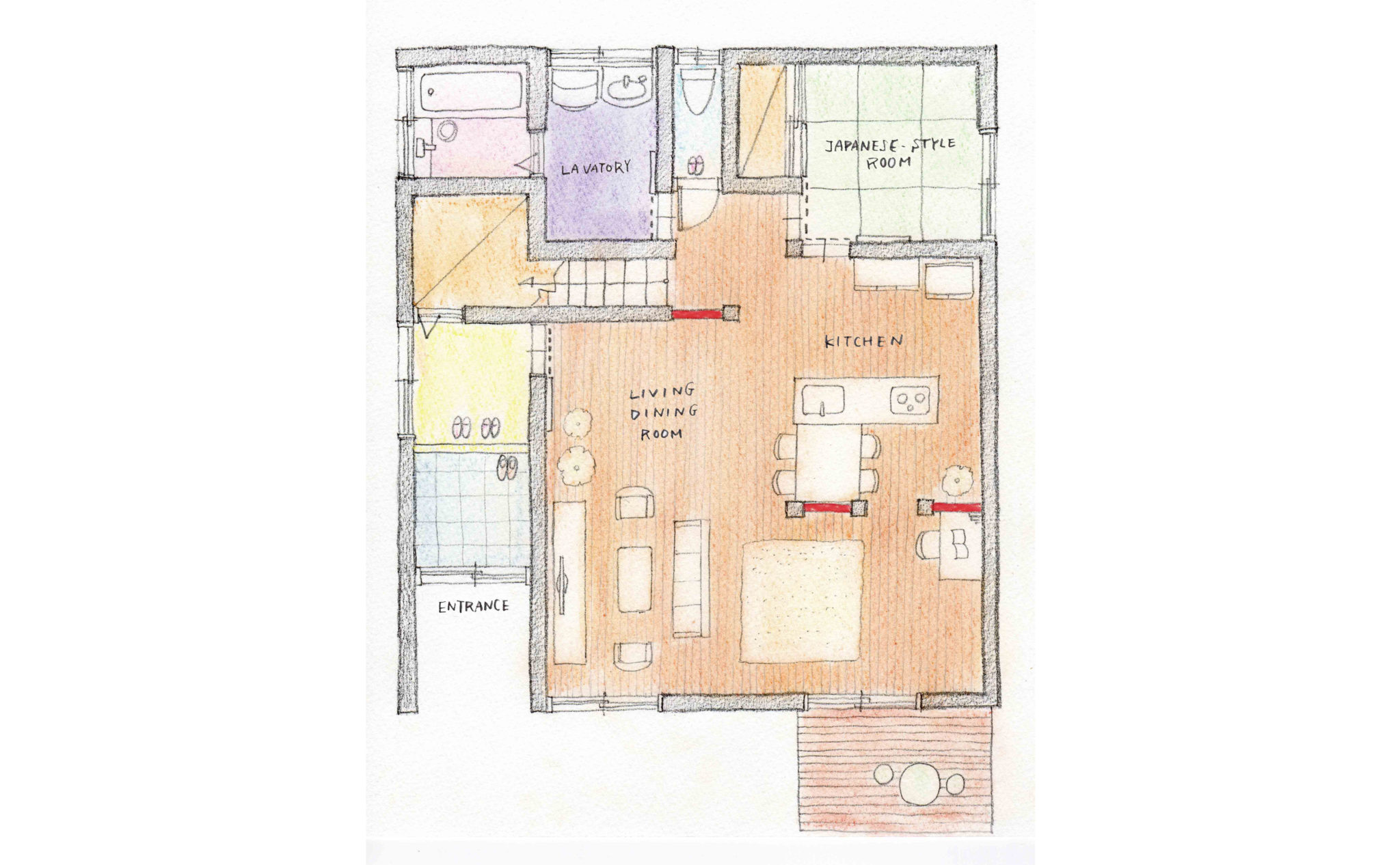 プレゼン用水彩挿絵（L社）